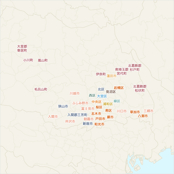 埼玉県の配達区域一覧